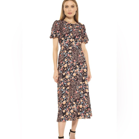 NWT Alexia Admor Katie Midi Dress Size 10 - Picture 1 of 12